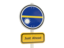 Nauru. Road sign. Download icon.