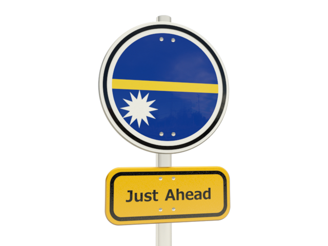 Road sign. Download flag icon of Nauru at PNG format