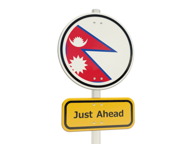 Road sign. Download flag icon of Nepal at PNG format