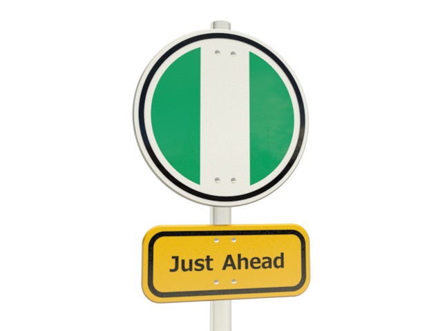 Road sign. Download flag icon of Nigeria at PNG format