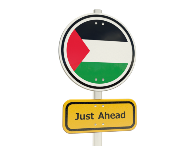 Road sign. Download flag icon of Palestinian territories at PNG format