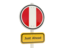 Peru. Road sign. Download icon.