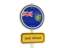 Pitcairn Islands. Road sign. Download icon.