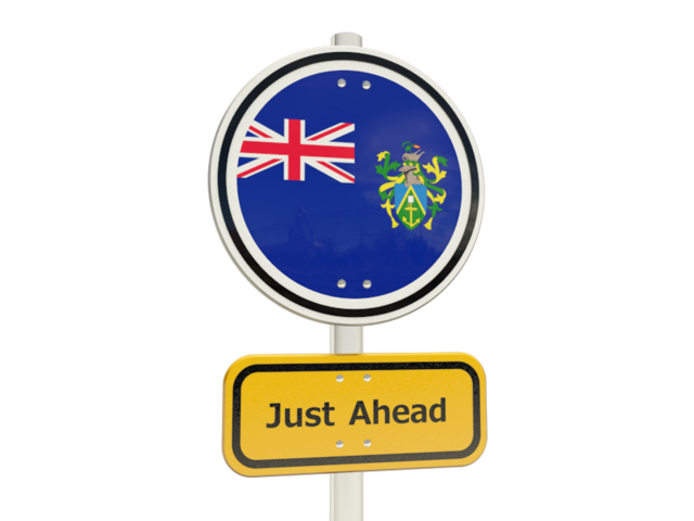 Road sign. Download flag icon of Pitcairn Islands at PNG format