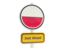 Poland. Road sign. Download icon.