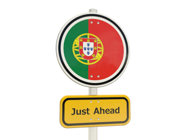 Дорожный знак. Скачать флаг. Португалия