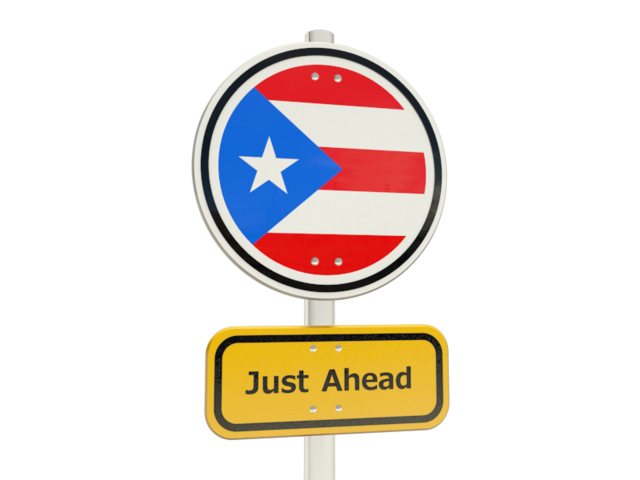 Road sign. Download flag icon of Puerto Rico at PNG format