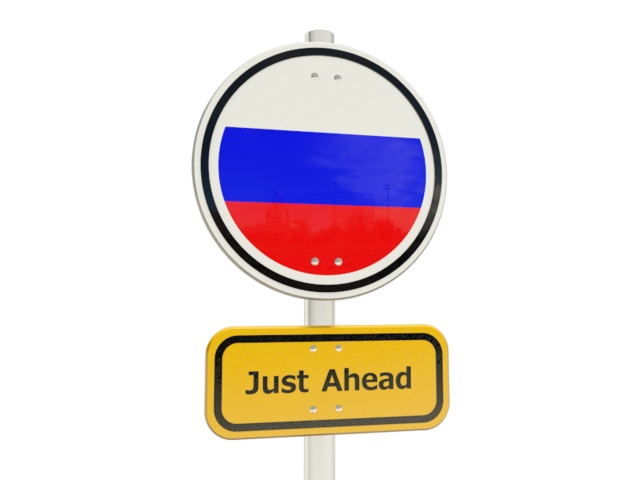 Road sign. Download flag icon of Russia at PNG format