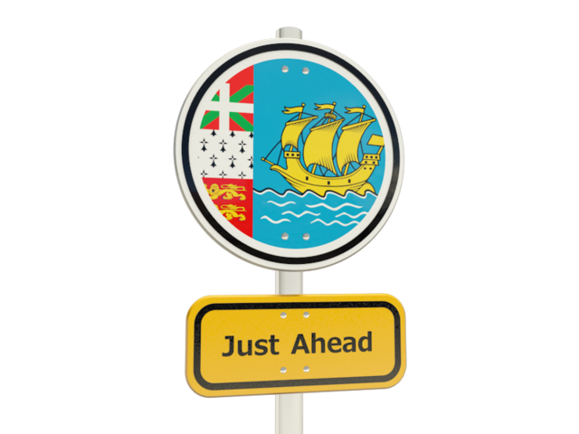 Road sign. Download flag icon of Saint Pierre and Miquelon at PNG format