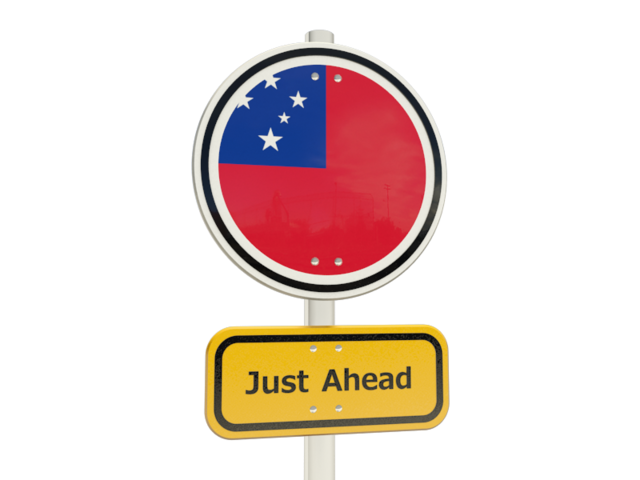 Road sign. Download flag icon of Samoa at PNG format