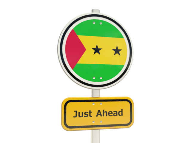 Road sign. Download flag icon of Sao Tome and Principe at PNG format