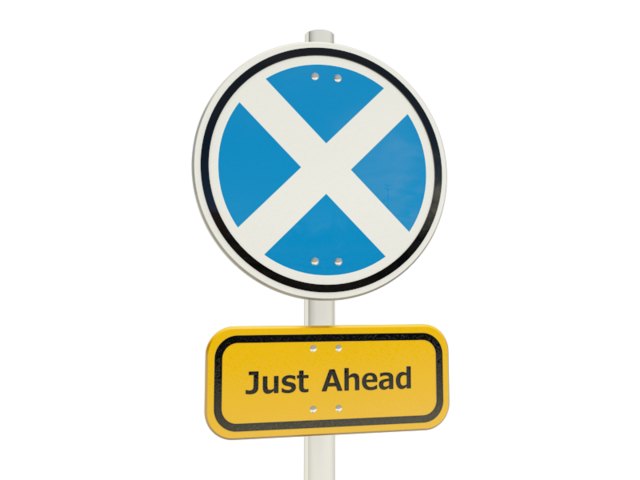 Дорожный знак. Скачать флаг. Шотландия