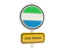 Sierra Leone. Road sign. Download icon.
