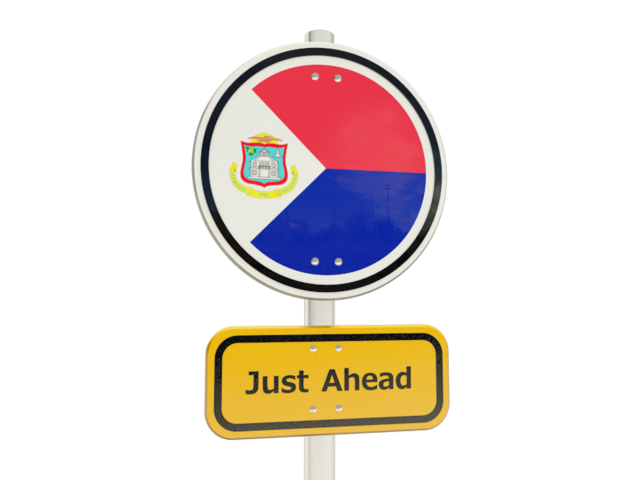 Road sign. Download flag icon of Sint Maarten at PNG format