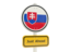 Slovakia. Road sign. Download icon.