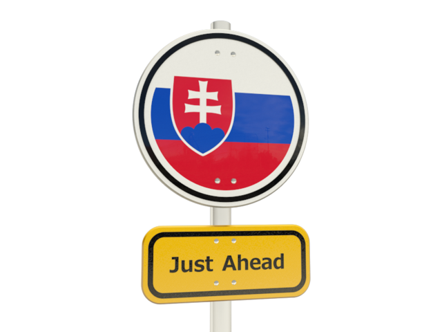 Дорожный знак. Скачать флаг. Словакия