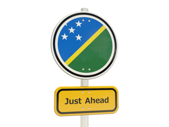 Road sign. Download flag icon of Solomon Islands at PNG format