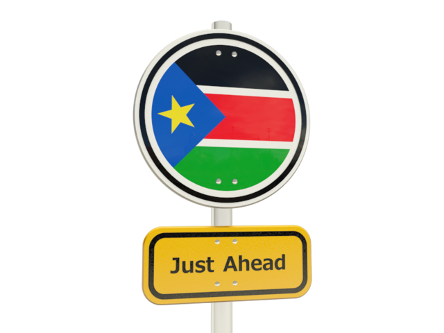 Дорожный знак. Скачать флаг. Южный Судан