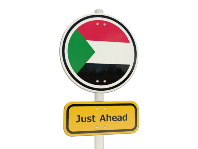 Road sign. Download flag icon of Sudan at PNG format