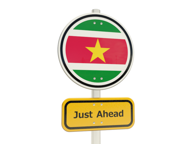 Road sign. Download flag icon of Suriname at PNG format