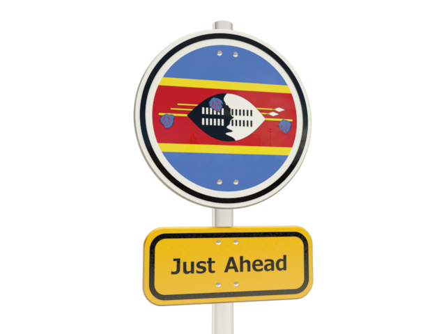 Road sign. Download flag icon of Swaziland at PNG format