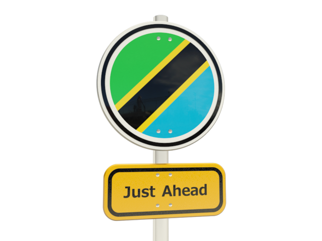 Road sign. Download flag icon of Tanzania at PNG format