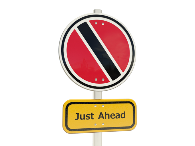 Road sign. Download flag icon of Trinidad and Tobago at PNG format