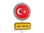 Turkey. Road sign. Download icon.