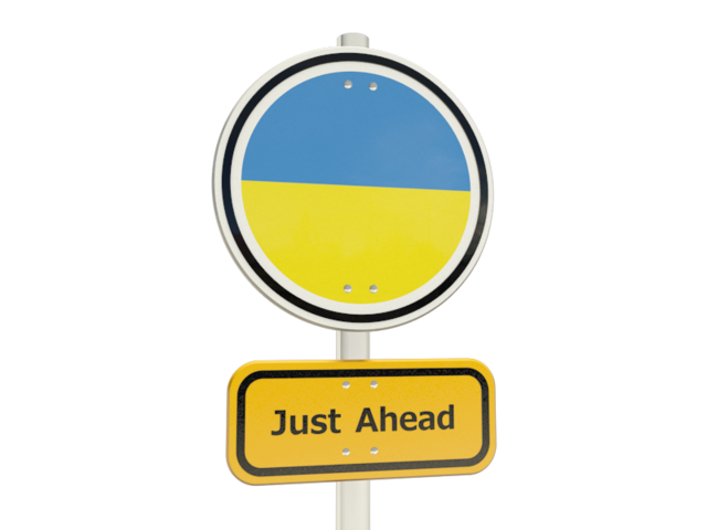 Road sign. Download flag icon of Ukraine at PNG format