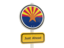 Flag of state of Arizona. Road sign. Download icon