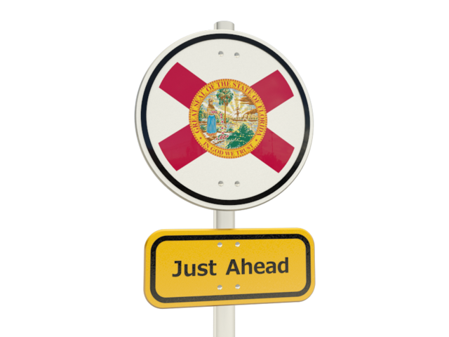 Road sign. Download flag icon of Florida
