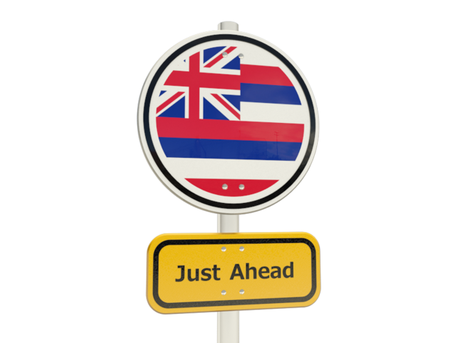 Дорожный знак. Загрузить иконку флага штата Гавайи