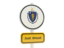 Flag of state of Massachusetts. Road sign. Download icon