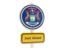 Flag of state of Michigan. Road sign. Download icon