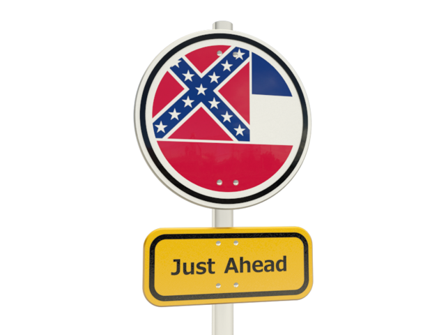 Road sign. Download flag icon of Mississippi
