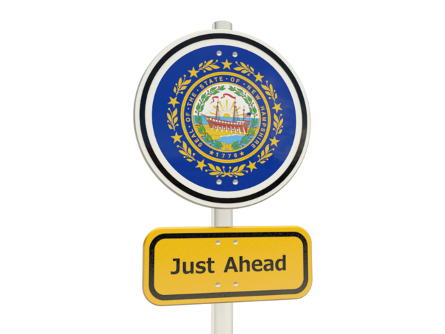 Road sign. Download flag icon of New Hampshire