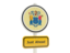 Flag of state of New Jersey. Road sign. Download icon