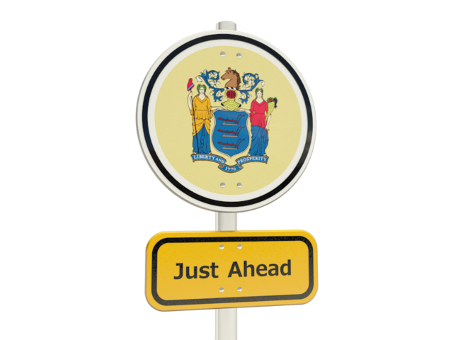 Road sign. Download flag icon of New Jersey