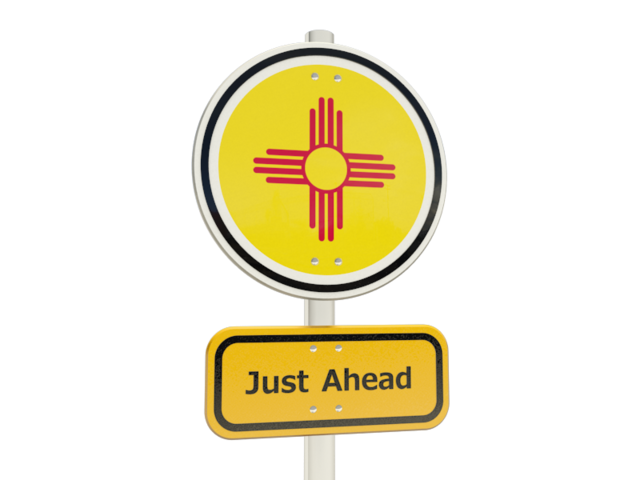 Road sign. Download flag icon of New Mexico