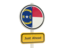 Flag of state of North Carolina. Road sign. Download icon
