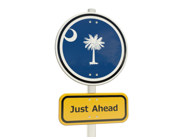 Road sign. Download flag icon of South Carolina