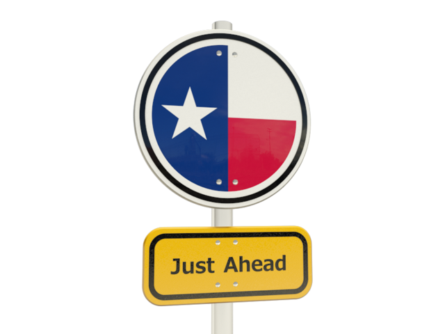 Road sign. Download flag icon of Texas