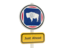 Flag of state of Wyoming. Road sign. Download icon