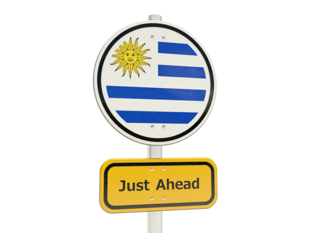 Дорожный знак. Скачать флаг. Уругвай