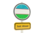 Uzbekistan. Road sign. Download icon.