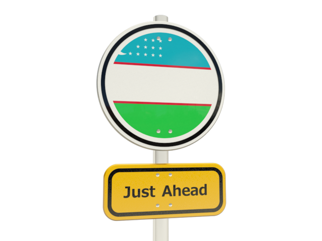 Road sign. Download flag icon of Uzbekistan at PNG format