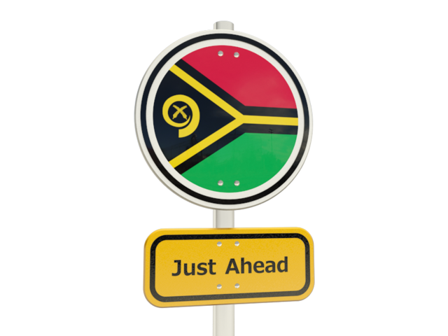 Road sign. Download flag icon of Vanuatu at PNG format