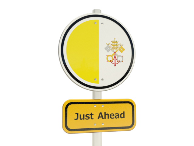 Road sign. Download flag icon of Vatican City at PNG format