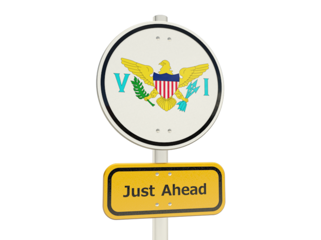 Road sign. Download flag icon of Virgin Islands of the United States at PNG format