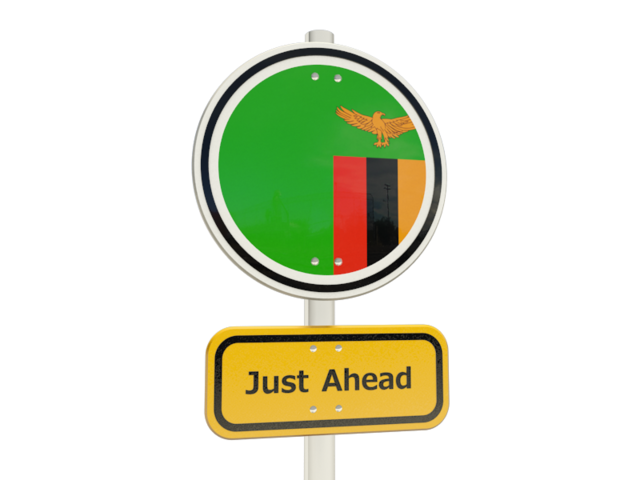 Road sign. Download flag icon of Zambia at PNG format